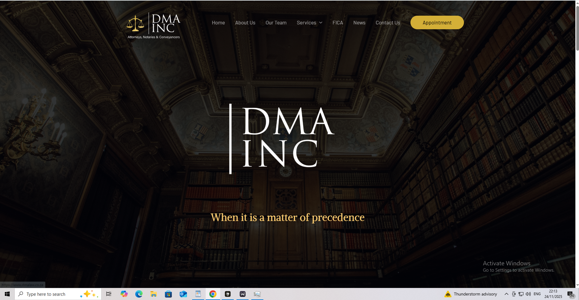 DMA Law landing page
